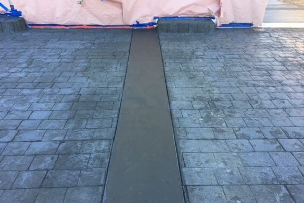 Stamped Concrete with band